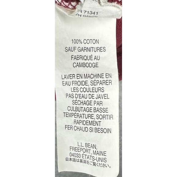 L.L. Bean shirt Mens XL Red Cotton Turtleneck Long Sleeve Regular 187357 - Picture 5 of 8